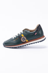 Steve McQueen Cool Green Leather Sneakers for Men